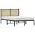 Produktbild 4 för Sängram utan madrass metall sonoma-ek 120x190 cm