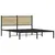 Produktbild 3 för Sängram med huvudgavel metall sonoma-ek 137x190 cm