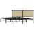Produktbild 7 för Sängram med huvudgavel metall sonoma-ek 137x190 cm