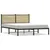 Produktbild 2 för Sängram utan madrass metall sonoma-ek 140x190 cm