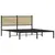 Produktbild 3 för Sängram utan madrass metall sonoma-ek 140x190 cm
