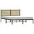 Produktbild 4 för Sängram utan madrass metall sonoma-ek 140x190 cm