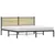 Produktbild 4 för Sängram utan madrass metall sonoma-ek 180x200 cm
