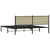 Produktbild 7 för Sängram utan madrass metall sonoma-ek 180x200 cm
