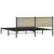 Produktbild 7 för Sängram utan madrass metall sonoma-ek 183x213 cm