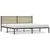 Produktbild 2 för Sängram utan madrass metall sonoma-ek 193x203 cm