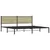 Produktbild 3 för Sängram utan madrass metall sonoma-ek 193x203 cm