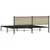 Produktbild 7 för Sängram utan madrass metall sonoma-ek 193x203 cm