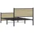 Produktbild 7 för Sängram utan madrass metall sonoma-ek 100x190 cm
