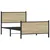 Produktbild 3 för Sängram utan madrass metall sonoma-ek 107x203 cm
