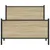 Produktbild 5 för Sängram utan madrass metall sonoma-ek 107x203 cm