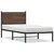 Produktbild 2 för Sängram utan madrass metall brun ek 75x190 cm