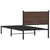 Produktbild 7 för Sängram utan madrass metall brun ek 75x190 cm