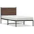 Produktbild 2 för Sängram utan madrass metall brun ek 90x190 cm