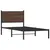 Produktbild 3 för Sängram utan madrass metall brun ek 90x190 cm