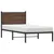 Produktbild 4 för Sängram utan madrass metall brun ek 90x190 cm
