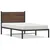 Produktbild 2 för Sängram utan madrass metall brun ek 100x190 cm