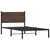 Produktbild 3 för Sängram utan madrass metall brun ek 100x190 cm