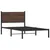 Produktbild 3 för Sängram utan madrass metall brun ek 107x203 cm