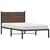 Produktbild 4 för Sängram utan madrass metall brun ek 107x203 cm