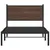 Produktbild 5 för Sängram utan madrass metall brun ek 107x203 cm