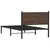 Produktbild 7 för Sängram utan madrass metall brun ek 107x203 cm