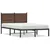Produktbild 2 för Sängram utan madrass metall brun ek 120x190 cm