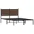Produktbild 3 för Sängram utan madrass metall brun ek 120x190 cm