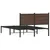 Produktbild 7 för Sängram utan madrass metall brun ek 120x190 cm