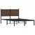 Produktbild 3 för Sängram utan madrass metall brun ek 120x200 cm