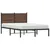 Produktbild 4 för Sängram utan madrass metall brun ek 120x200 cm