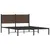 Produktbild 3 för Sängram utan madrass metall brun ek 140x190 cm