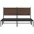 Produktbild 5 för Sängram utan madrass metall brun ek 140x190 cm