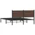 Produktbild 7 för Sängram utan madrass metall brun ek 140x190 cm