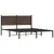 Produktbild 3 för Sängram utan madrass metall brun ek 150x200 cm