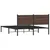 Produktbild 7 för Sängram utan madrass metall brun ek 150x200 cm