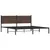 Produktbild 3 för Sängram utan madrass metall brun ek 160x200 cm