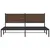 Produktbild 5 för Sängram utan madrass metall brun ek 160x200 cm