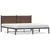 Produktbild 2 för Sängram utan madrass metall brun ek 183x213 cm