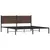 Produktbild 3 för Sängram utan madrass metall brun ek 183x213 cm
