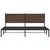 Produktbild 5 för Sängram utan madrass metall brun ek 183x213 cm