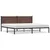 Produktbild 2 för Sängram utan madrass metall brun ek 193x203 cm