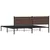 Produktbild 7 för Sängram utan madrass metall brun ek 193x203 cm