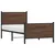 Produktbild 4 för Sängram utan madrass metall brun ek 75x190 cm