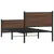 Produktbild 7 för Sängram utan madrass metall brun ek 75x190 cm