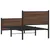 Produktbild 7 för Sängram utan madrass metall brun ek 80x200 cm