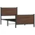 Produktbild 3 för Sängram utan madrass metall brun ek 90x190 cm