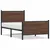 Produktbild 2 för Sängram utan madrass metall brun ek 107x203 cm