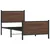 Produktbild 3 för Sängram utan madrass metall brun ek 107x203 cm