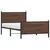 Produktbild 4 för Sängram utan madrass metall brun ek 107x203 cm